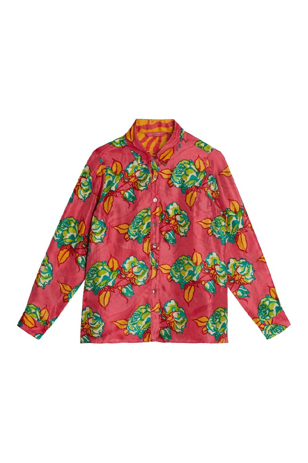 Lisa Corti camicia bella rosa spina geranium Enormi sconti