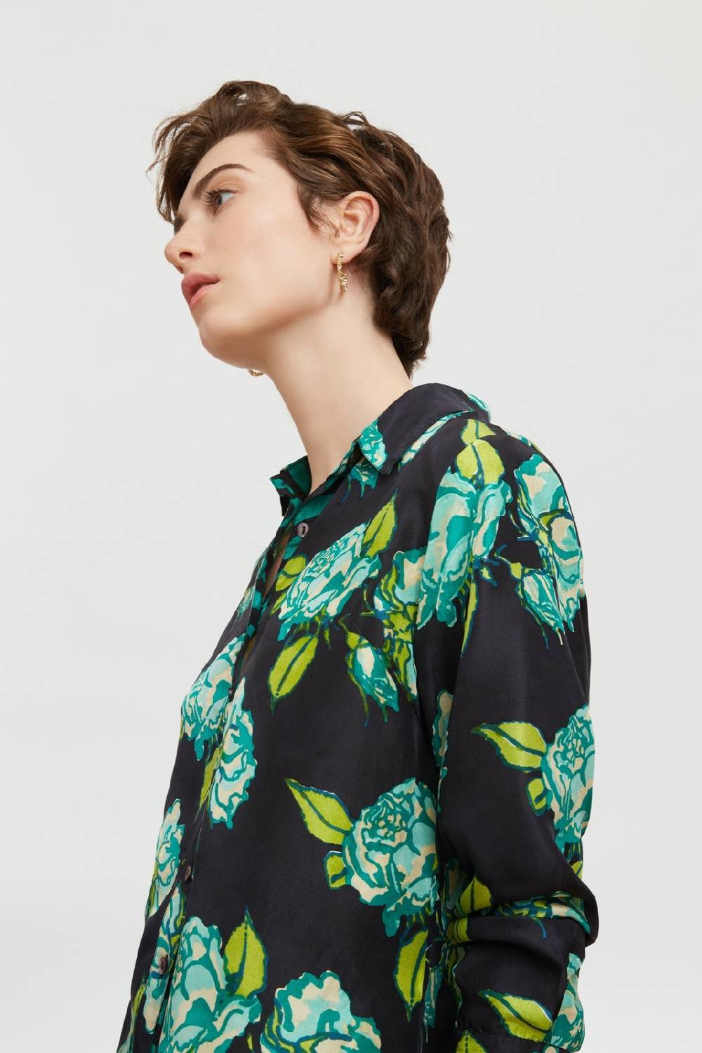 Lisa Corti camicia bella rosa spina black 50% di sconto con spedizione gratuita