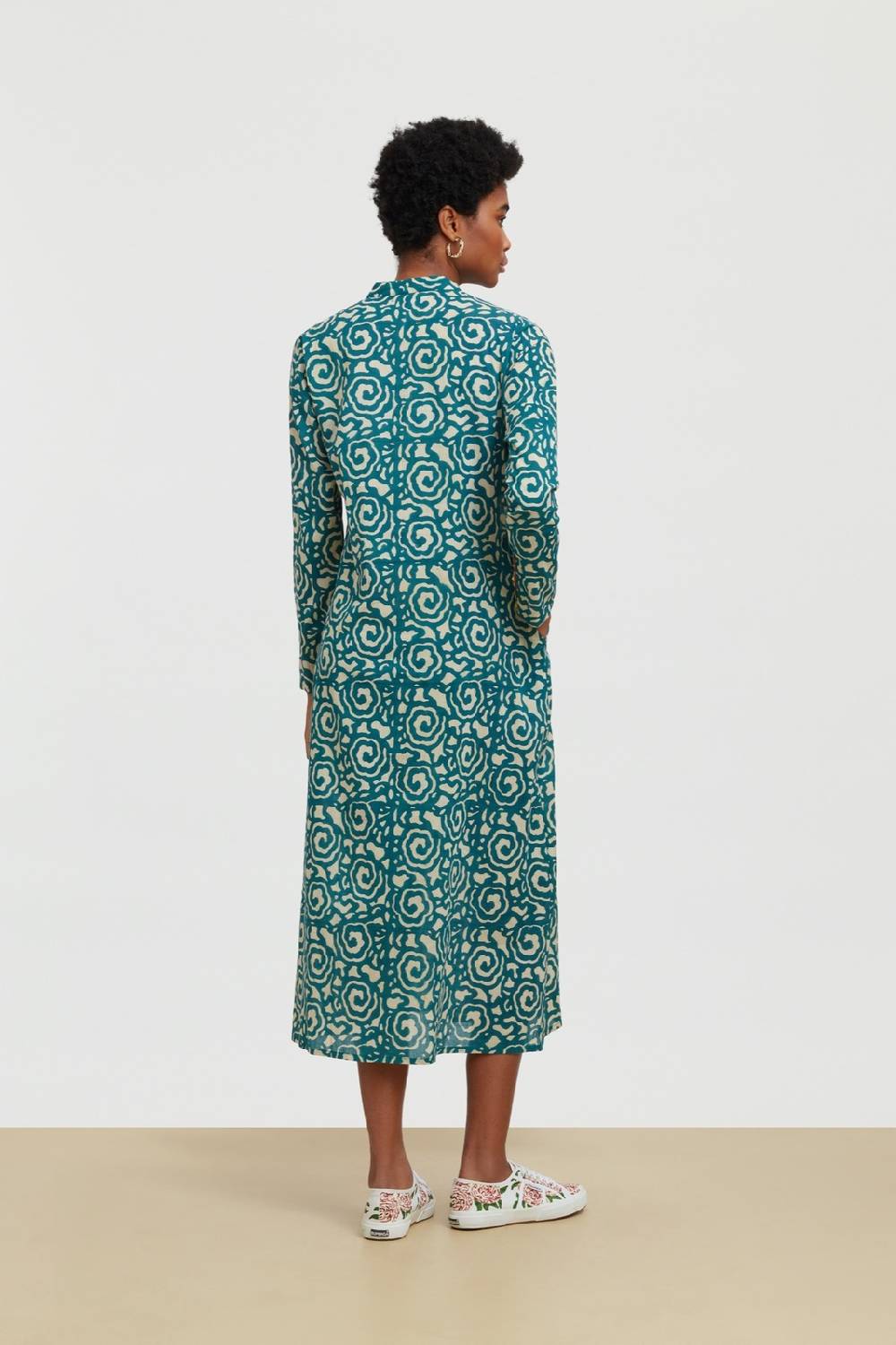 Lisa Corti kurta lunga spiral peacock natural Duty-free