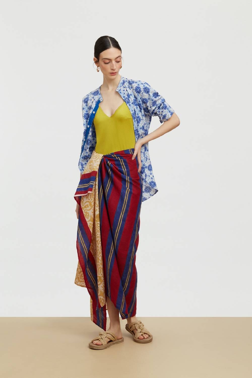 Lisa Corti pareo damask stripes chutney Sconti questo mese