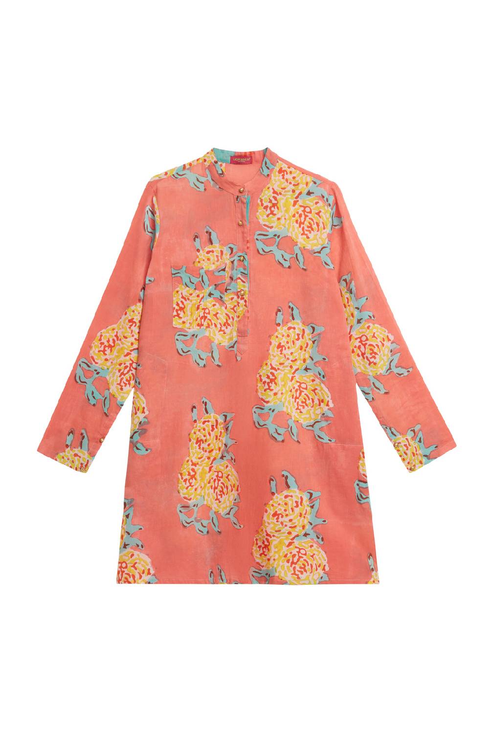Lisa Corti kurta corta leopard flower old pink Vendita
