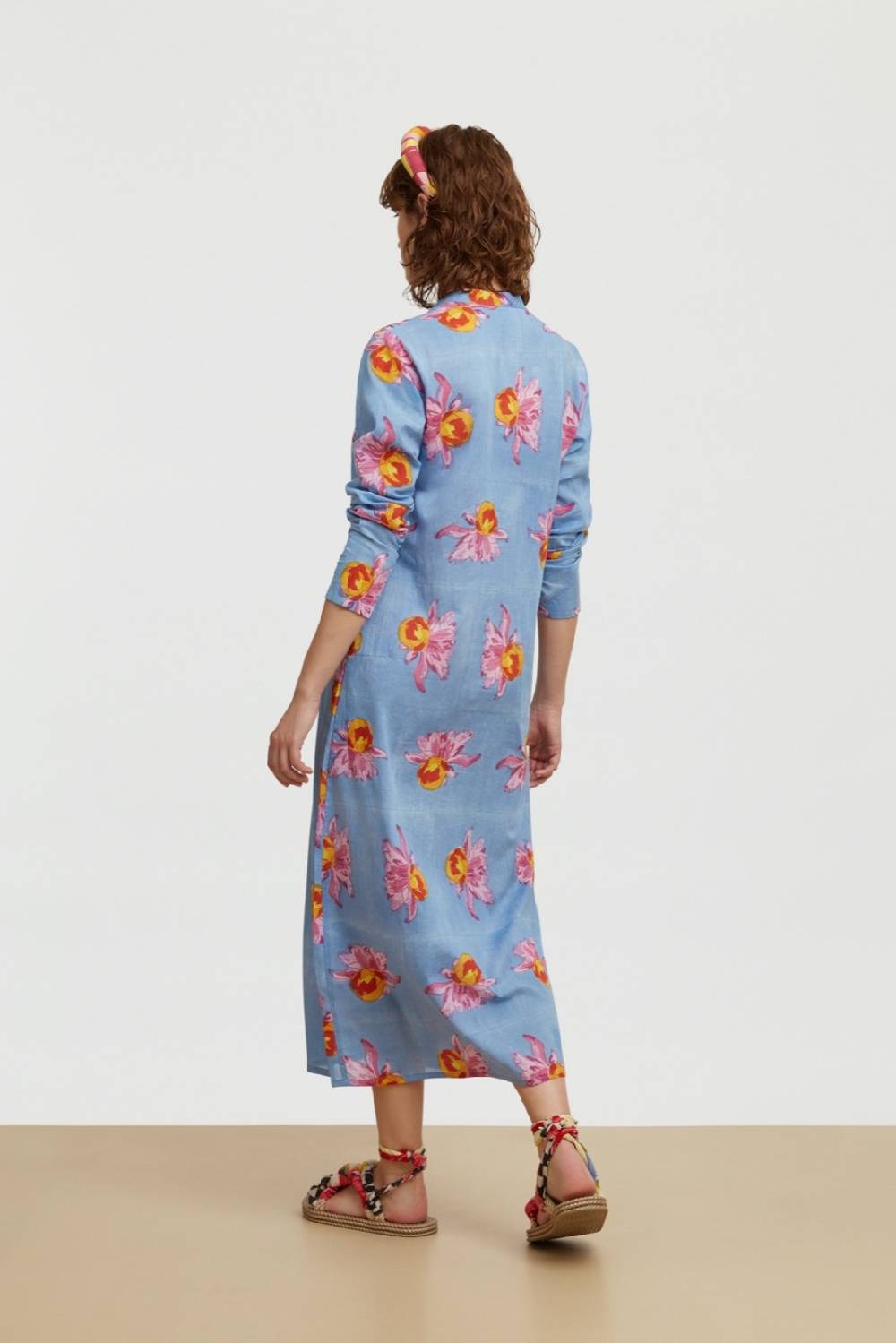 Lisa Corti kurta lunga arabesque flower light Soddisfazione Garantita