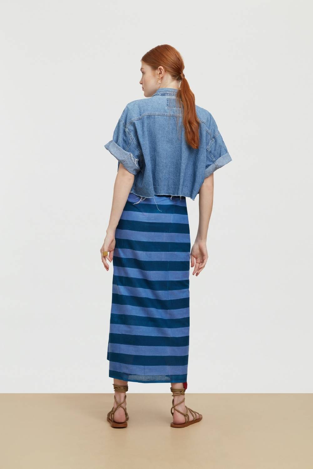 Lisa Corti pareo nizam stripes ferozi sugar Qualità Garantita