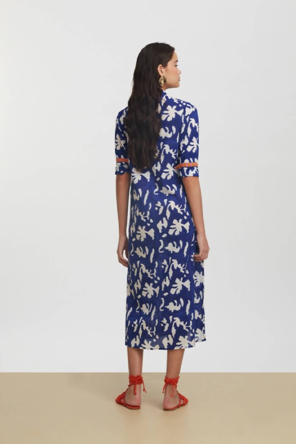 Lisa Corti kurta lunga aperta blue pot royal blue Promozione Limitata