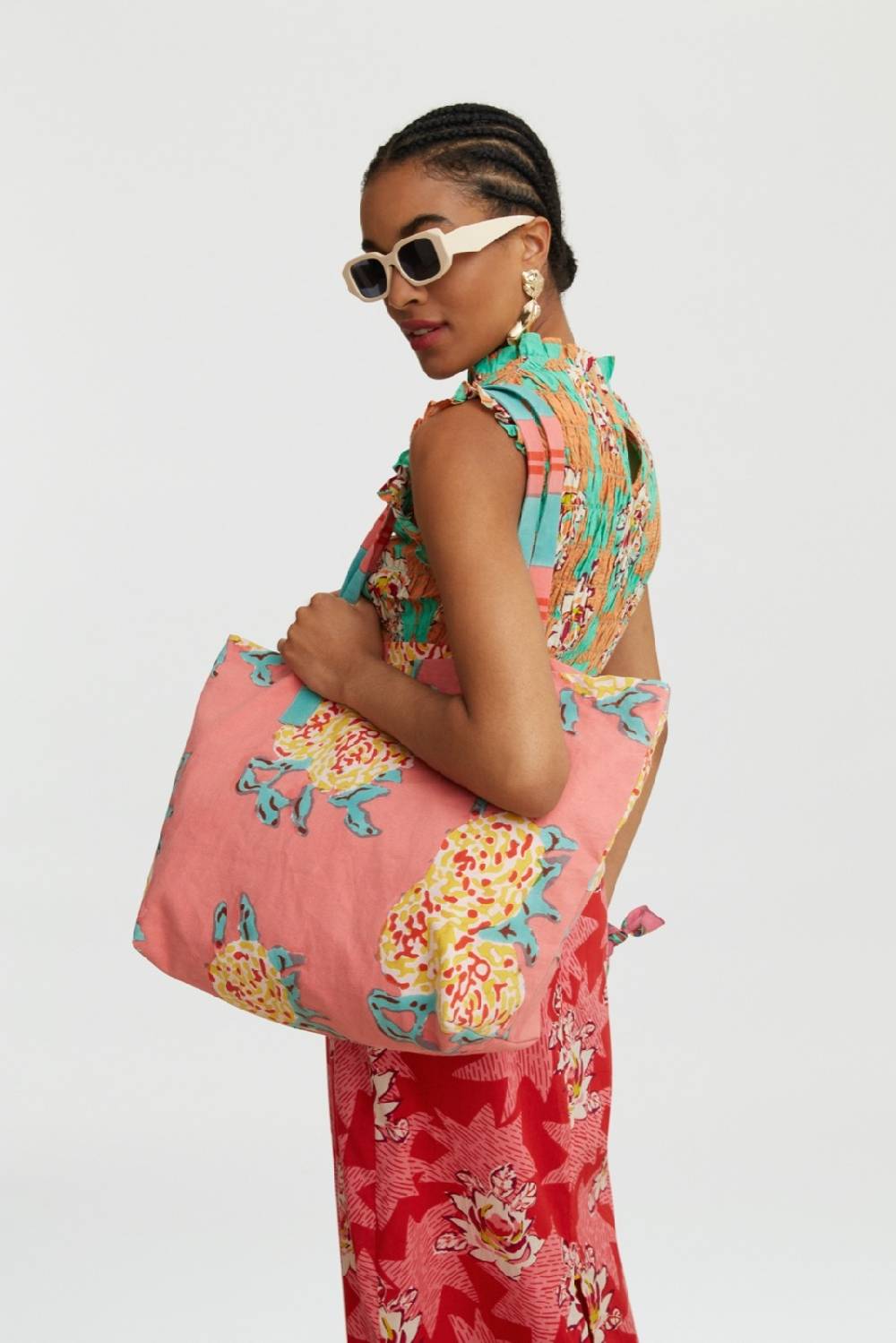 Lisa Corti borsa new lisa leopard flower old pink Sottocosto