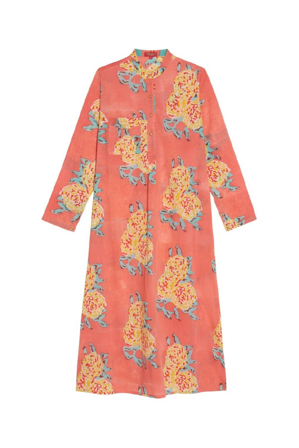 Lisa Corti kurta lunga leopard flower old pink Sconto