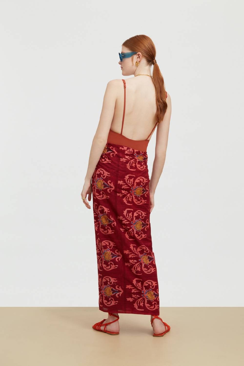 Lisa Corti pareo brocade royal blue Offerta
