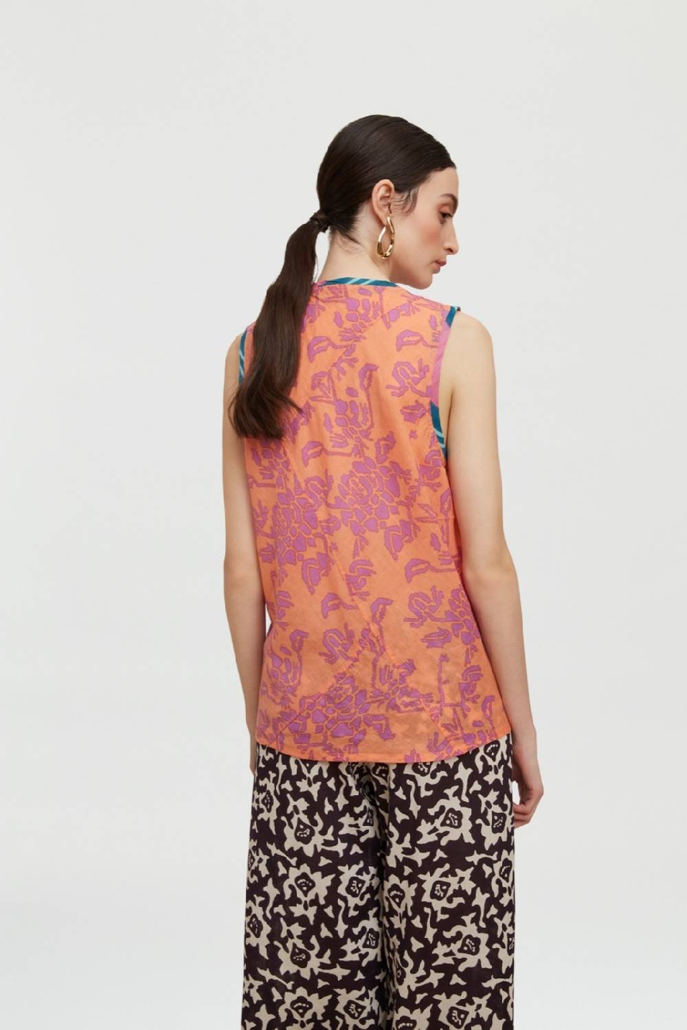 Lisa Corti top banyan tibet design peach Online