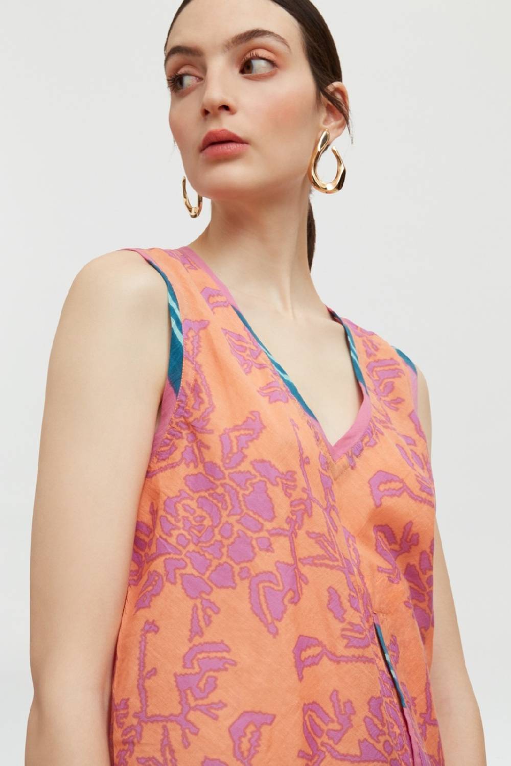 Lisa Corti top banyan tibet design peach Online
