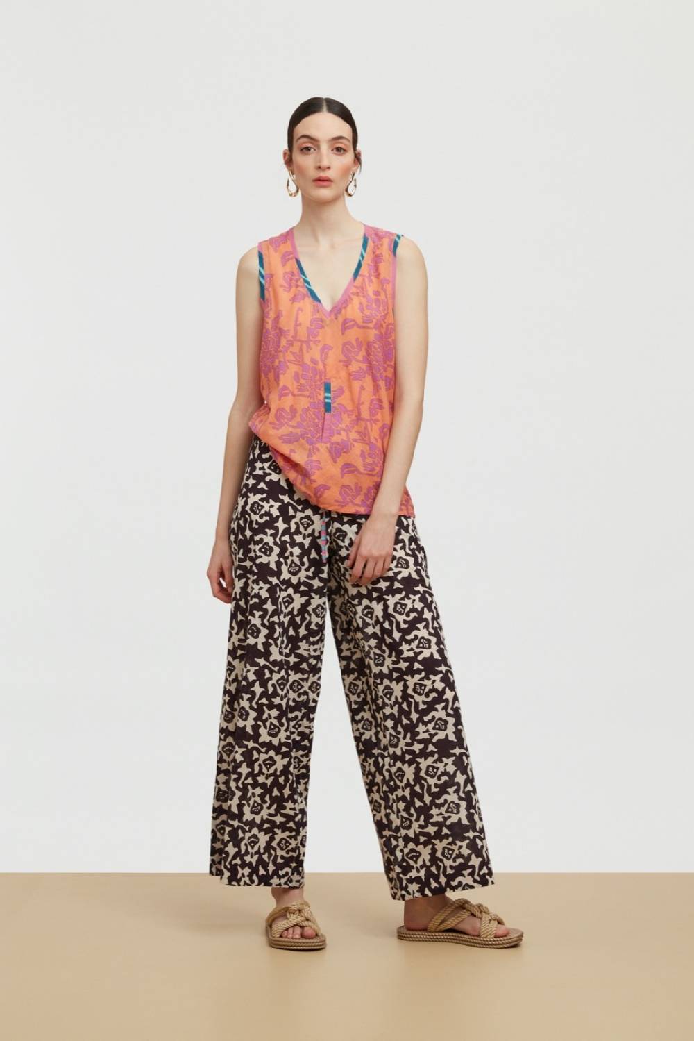Lisa Corti top banyan tibet design peach Online