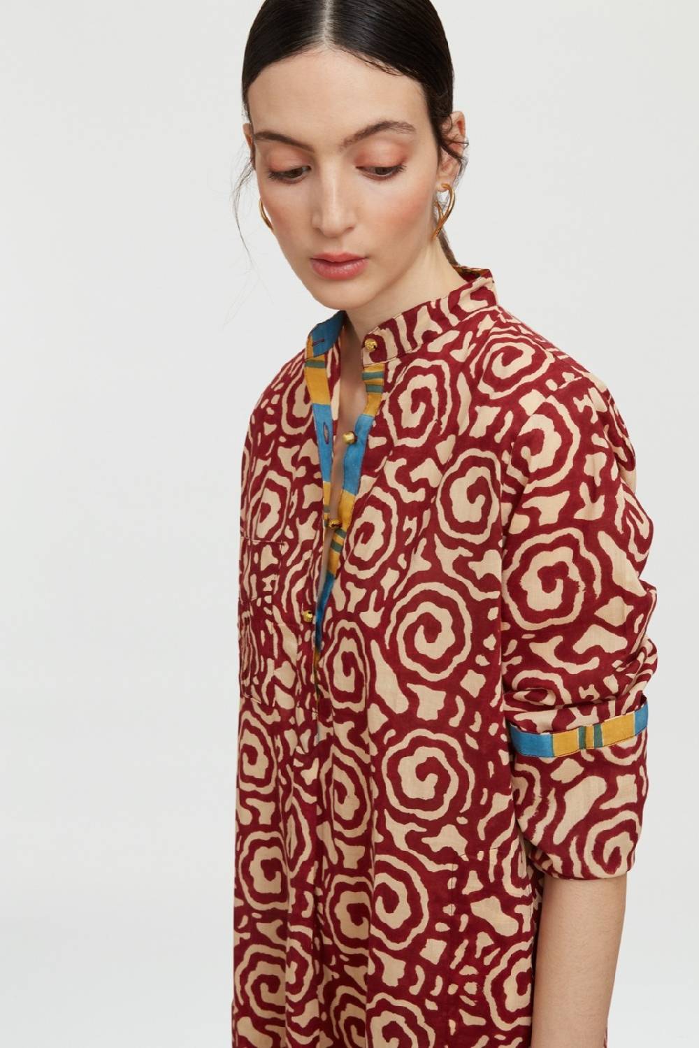 Lisa Corti kurta corta spiral maroon Outlet