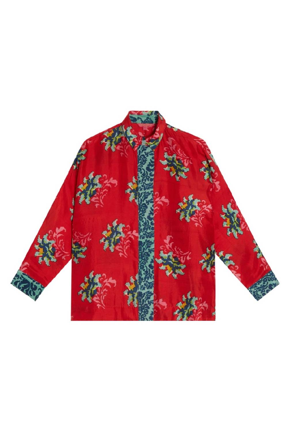 Lisa Corti camicia dahlia tangeri flower coral Vendita Economica