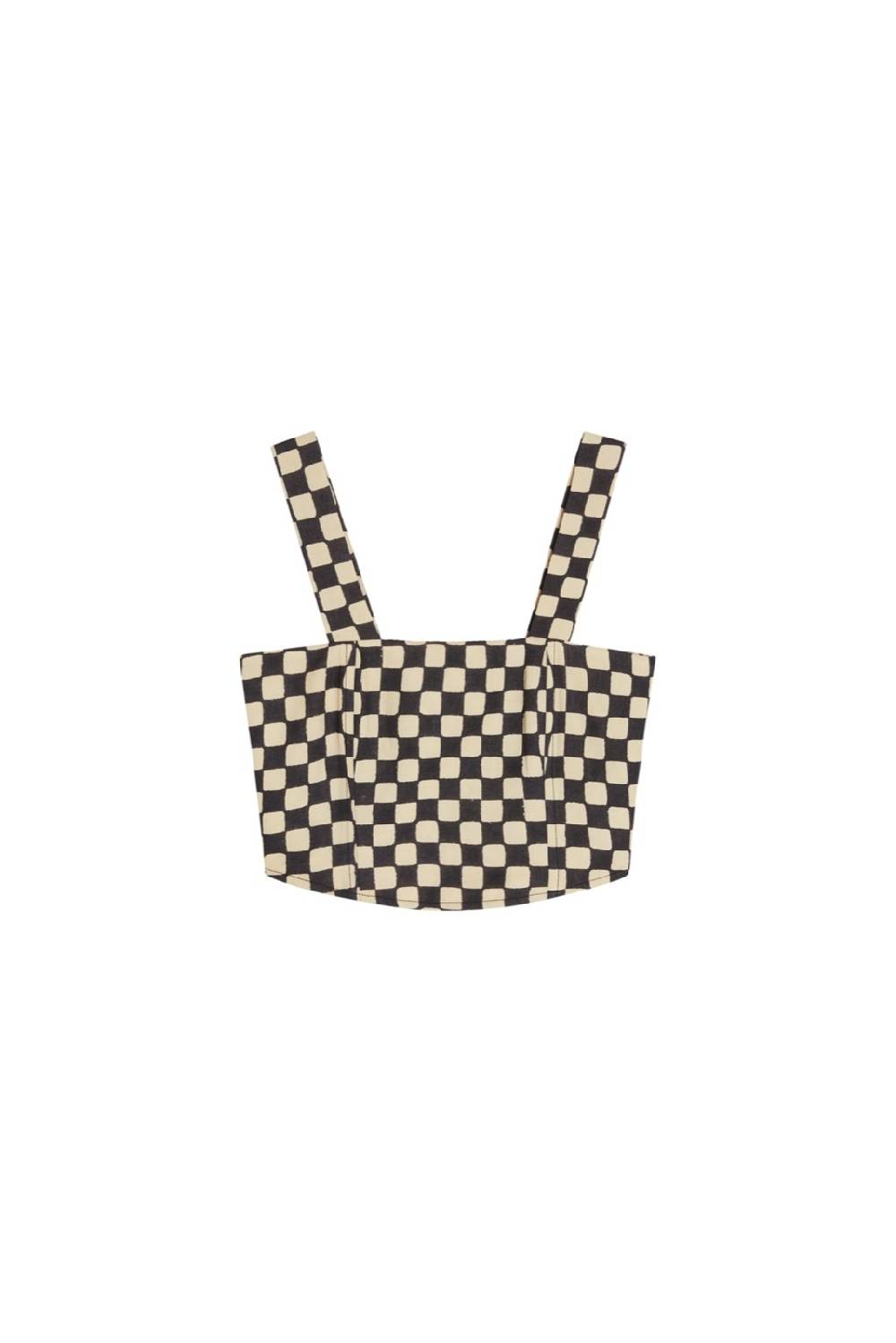 Lisa Corti titli top checks black Flash Sale