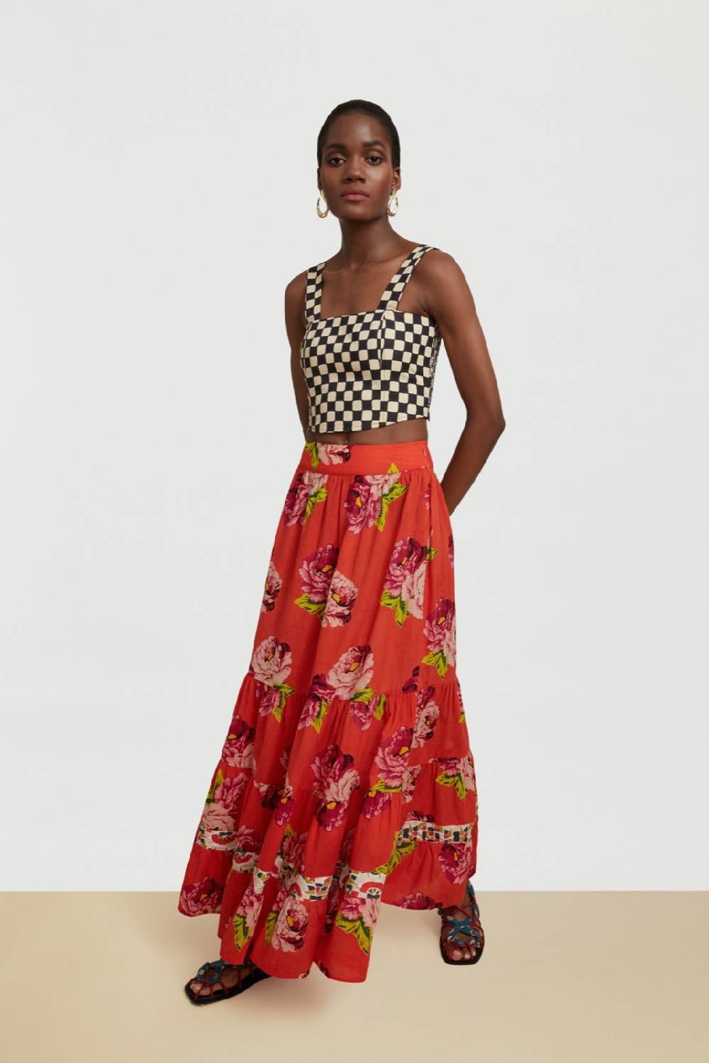 Lisa Corti titli top checks black Flash Sale