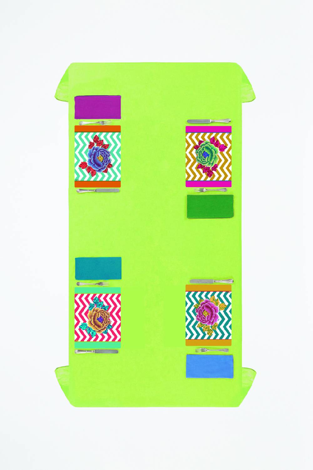 Lisa Corti tovaglietta rigida 30x40cm lisa corti x la minervetta glory zig zag mustard Offerta Anniversario
