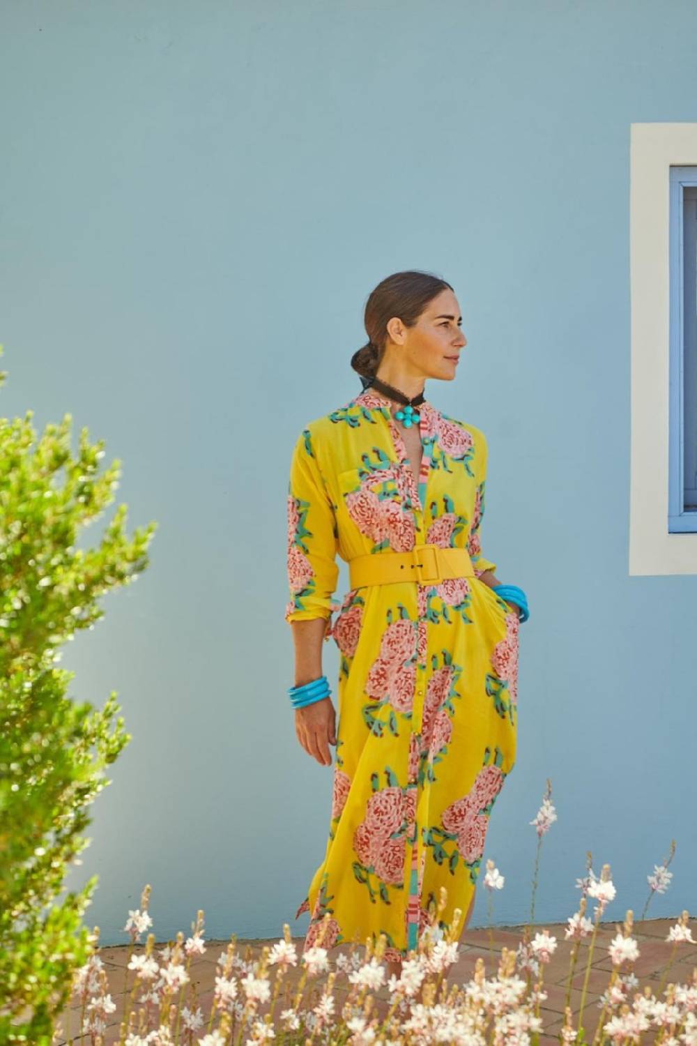 Lisa Corti collana con croce di perle blu rebecca de ravenel x lisa corti Offerte giornaliere
