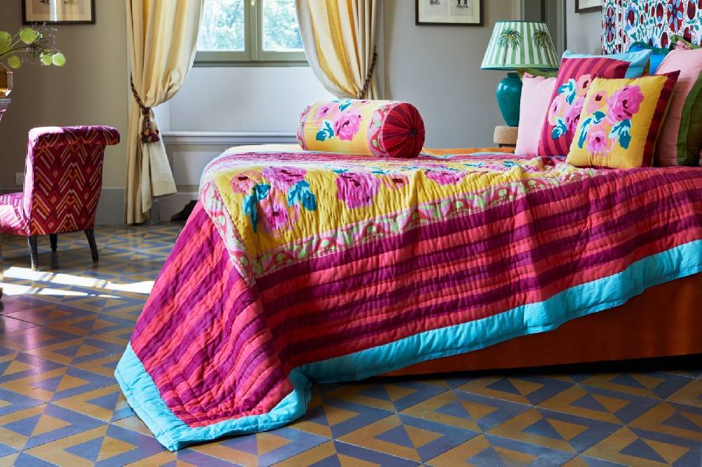 Lisa Corti trapunta reversibile 220x270cm nizam sulphur ACQUISTA ORA