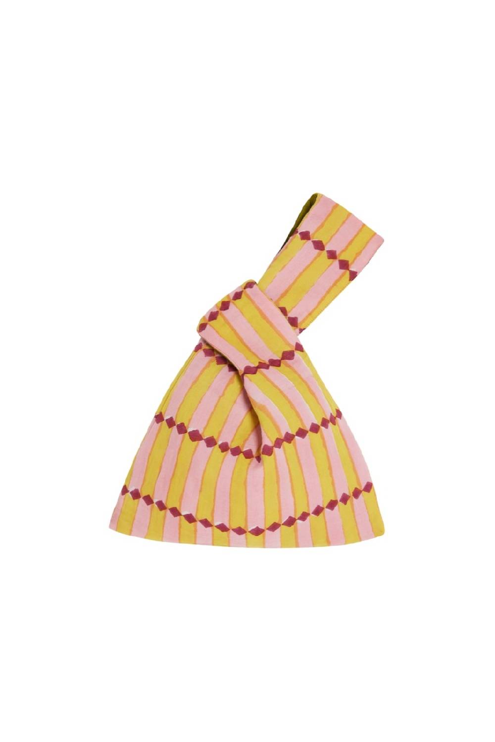 Lisa Corti reversibile borsa knot diamond stripes multicolor Fino al 65% di sconto