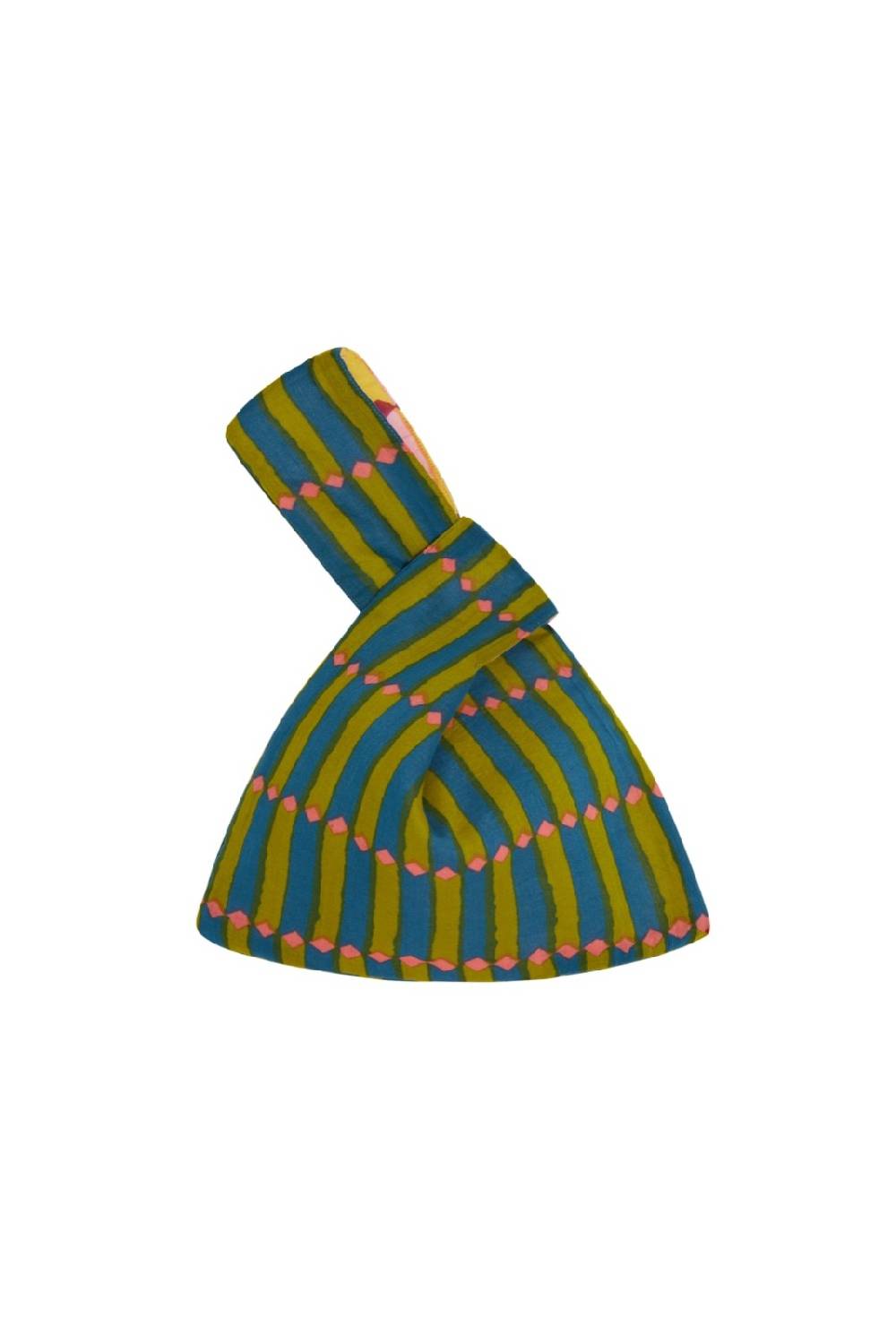 Lisa Corti reversibile borsa knot diamond stripes multicolor Fino al 65% di sconto