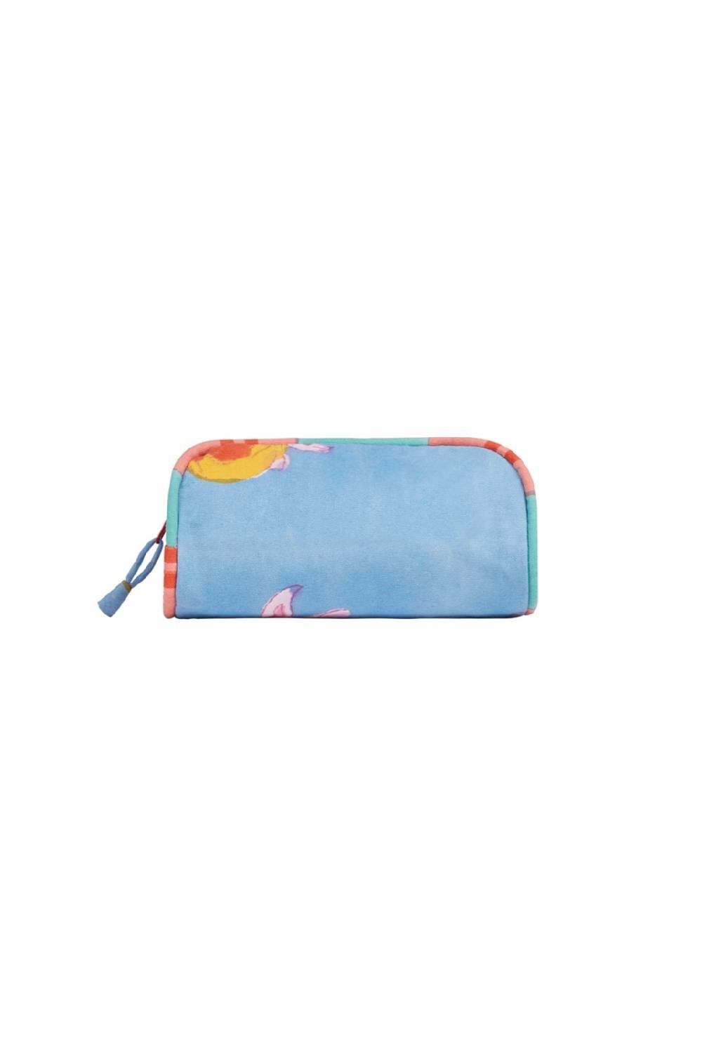 Lisa Corti goretta pouch small arabesque flower light blue