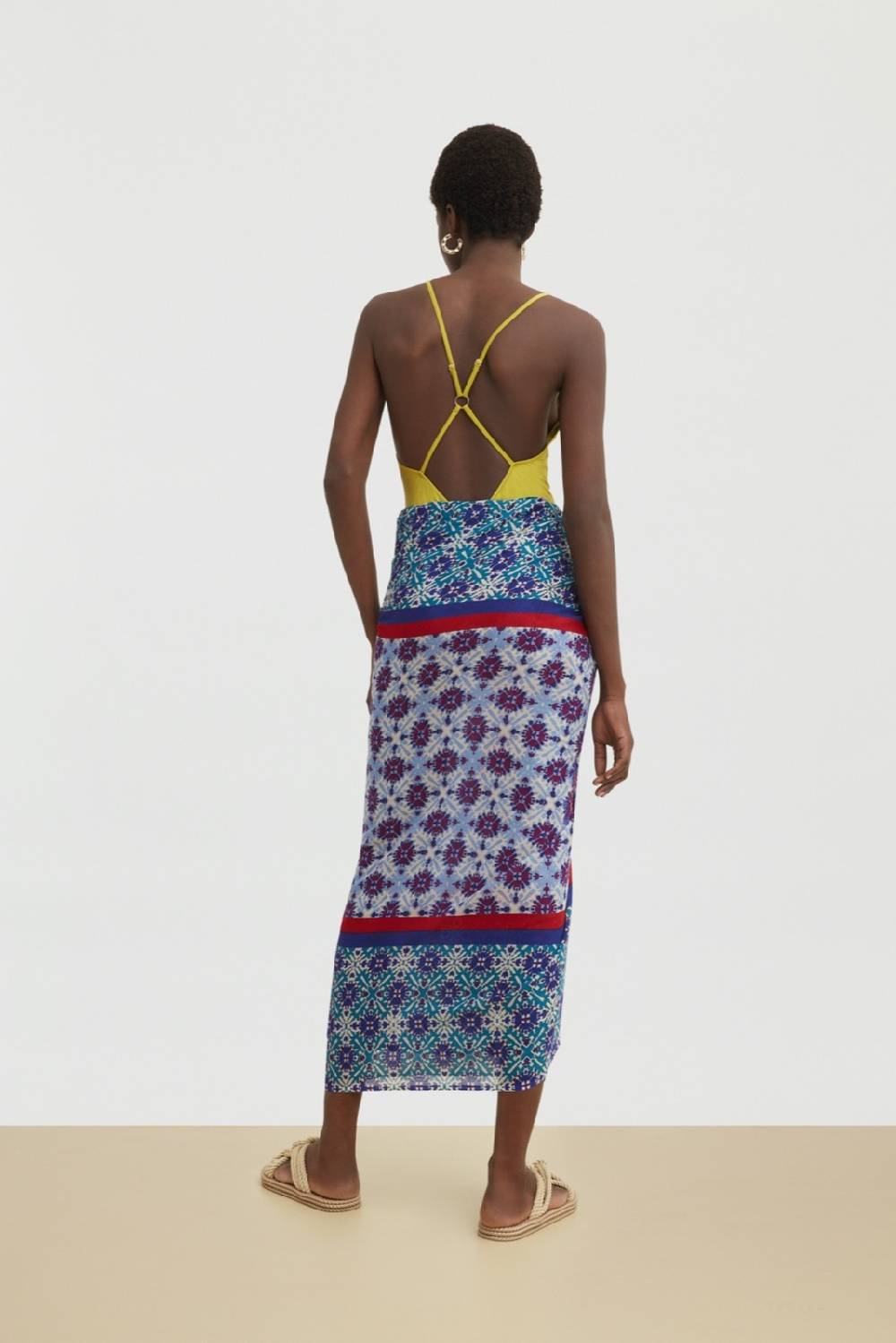 Lisa Corti pareo naga garden blue Fino al 55% di sconto