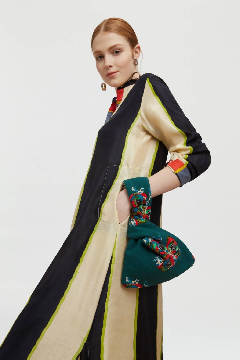 Lisa Corti borsa knot reversibile cubist rose peacock Officina