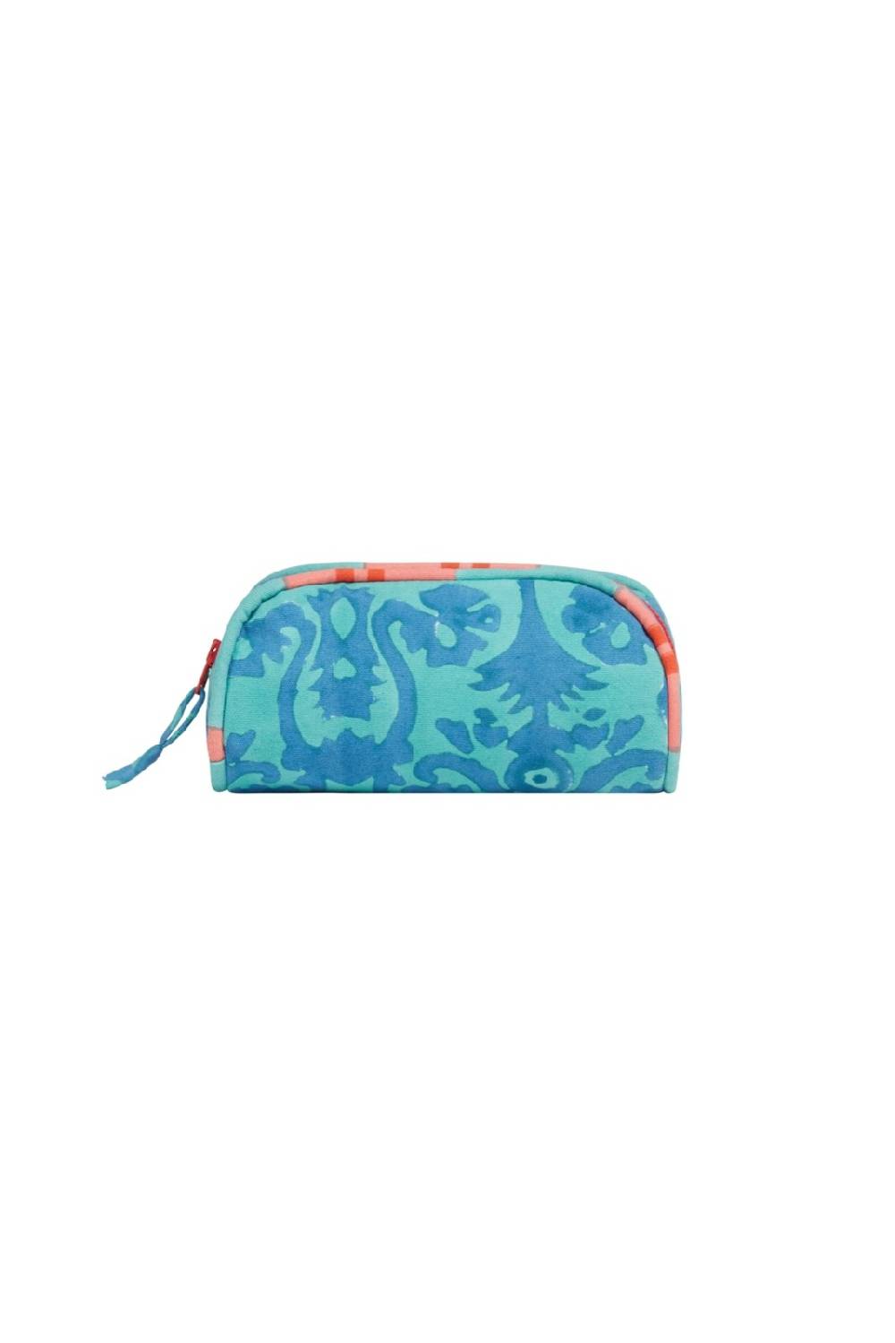 Lisa Corti goretta pouch small damask design blue