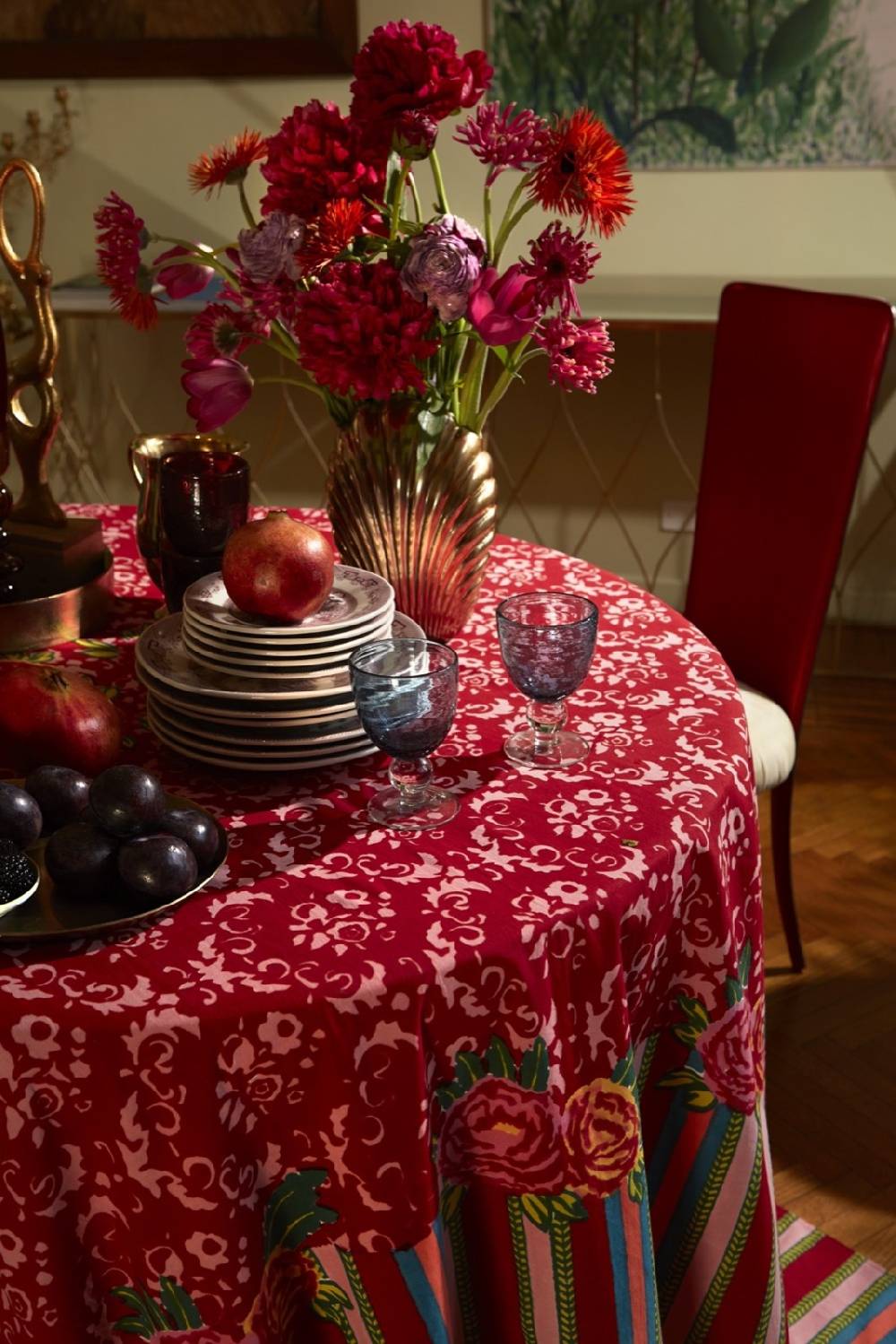 Lisa Corti telo cotone 180x270cm love red Consegna Veloce