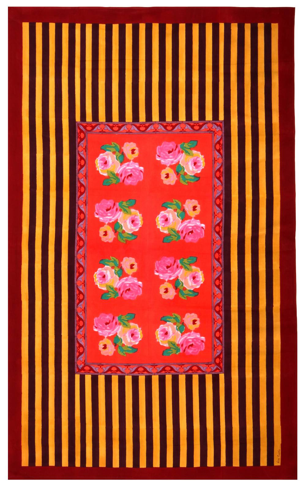 Lisa Corti telo cotone 180x270cm nizam red