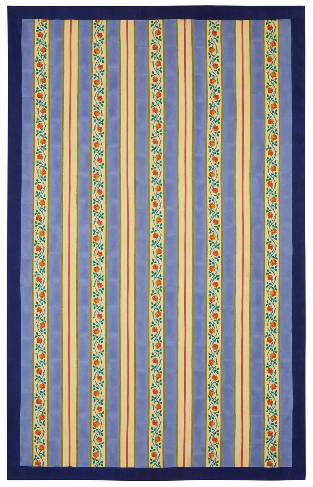 Lisa Corti telo cotone 220x350cm varanasi stripes pervinch Vendita Economica
