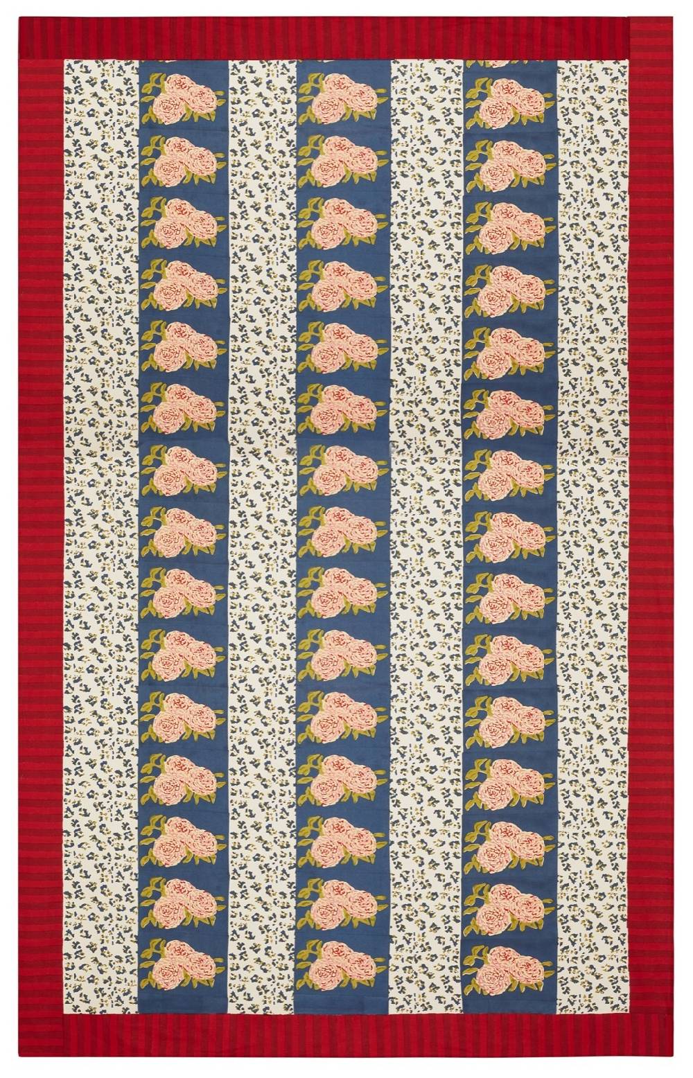 Lisa Corti telo cotone 220x350cm leopard stripes dark blue