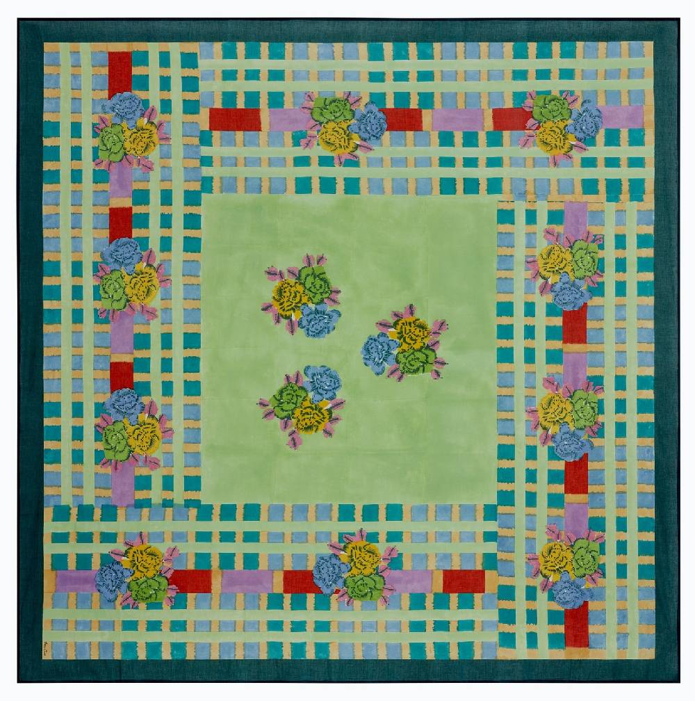 Lisa Corti telo cotone 220x220cm ankara aqua