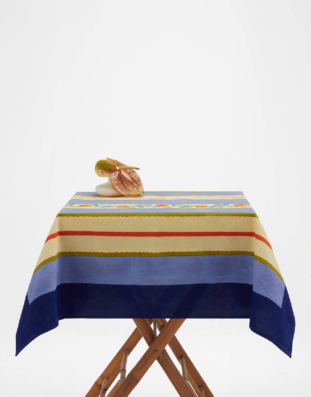 Lisa Corti telo cotone 110x110cm varanasi stripes pervinch Vendite stagionali