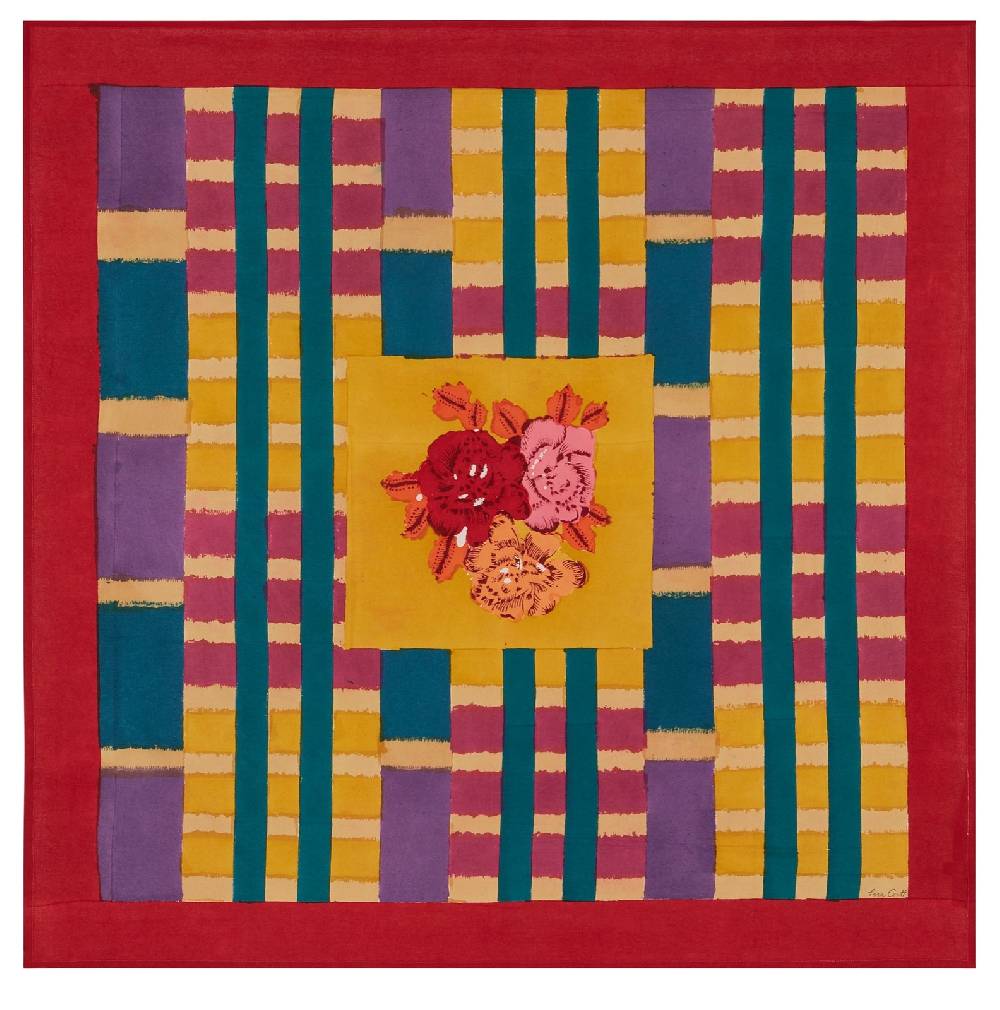 Lisa Corti telo cotone 110x110cm ankara mustard Offerta Pasqua