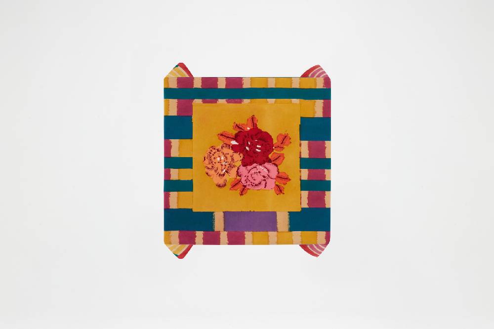 Lisa Corti telo cotone 110x110cm ankara mustard Offerta Pasqua