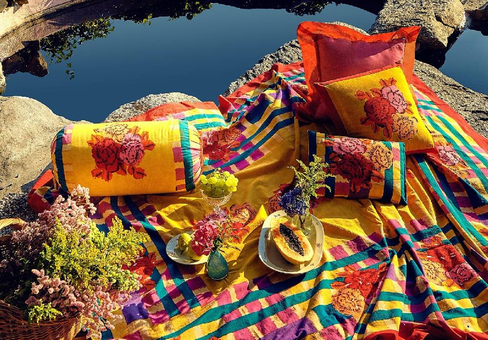 Lisa Corti telo cotone 110x110cm ankara mustard Offerta Pasqua