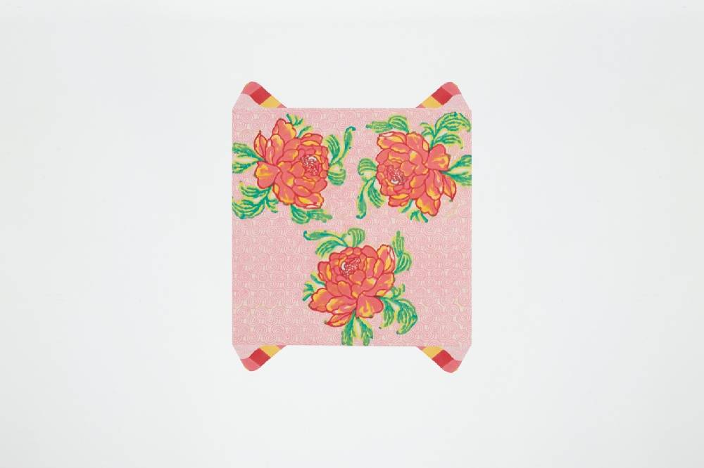 Lisa Corti telo cotone 110x110cm camelia magenta pink Offerta Giorno del Papà