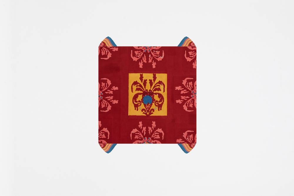 Lisa Corti telo cotone 110x110cm brocade royal blue Offerta San Valentino