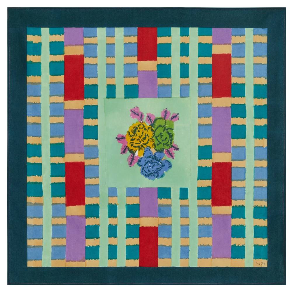 Lisa Corti telo cotone 110x110cm ankara aqua