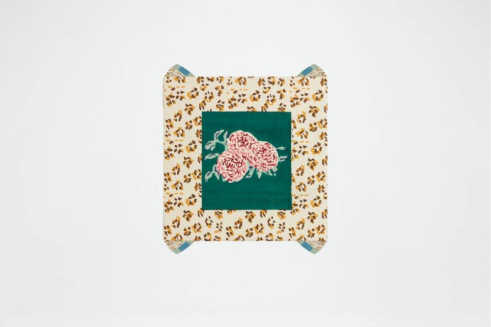 Lisa Corti telo cotone 110x110cm leopard stripes green Offerta migliore