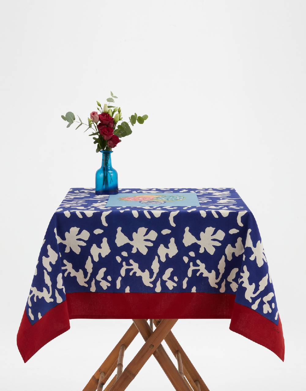 Lisa Corti telo cotone 110x110cm lisa corti x la minervetta blue pot sky Latest fashion