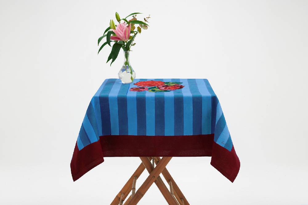 Lisa Corti telo cotone 110x110cm nizam stripes ferozi sugar Lightning offer