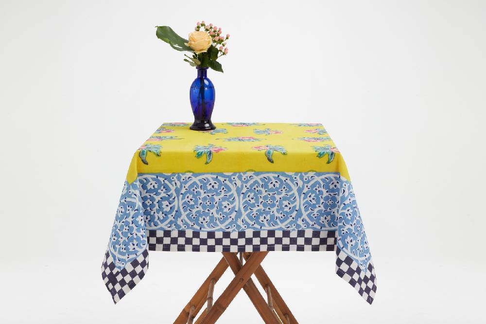 Lisa Corti telo cotone 110x110cm tiles yellow Nuovi prodotti
