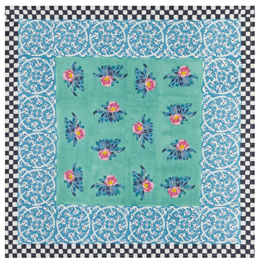 Lisa Corti telo cotone 110x110cm tiles green Bestseller