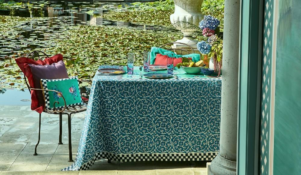 Lisa Corti telo cotone 110x110cm tiles green Bestseller