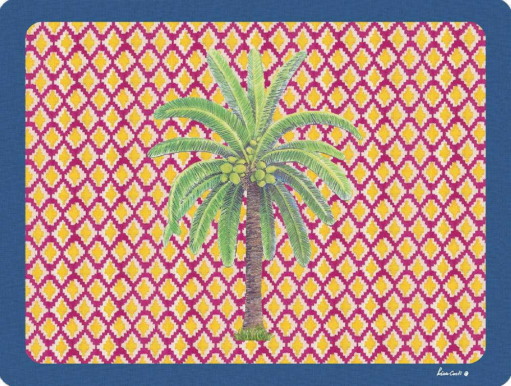 Lisa Corti tovaglietta rigida 30x40cm hima palma yellow Soddisfazione Garantita