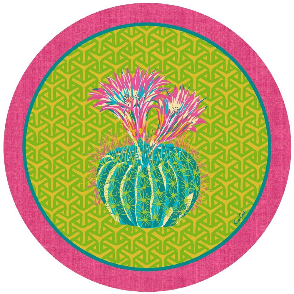 Lisa Corti tovaglietta rigida 39cm cactus acid green