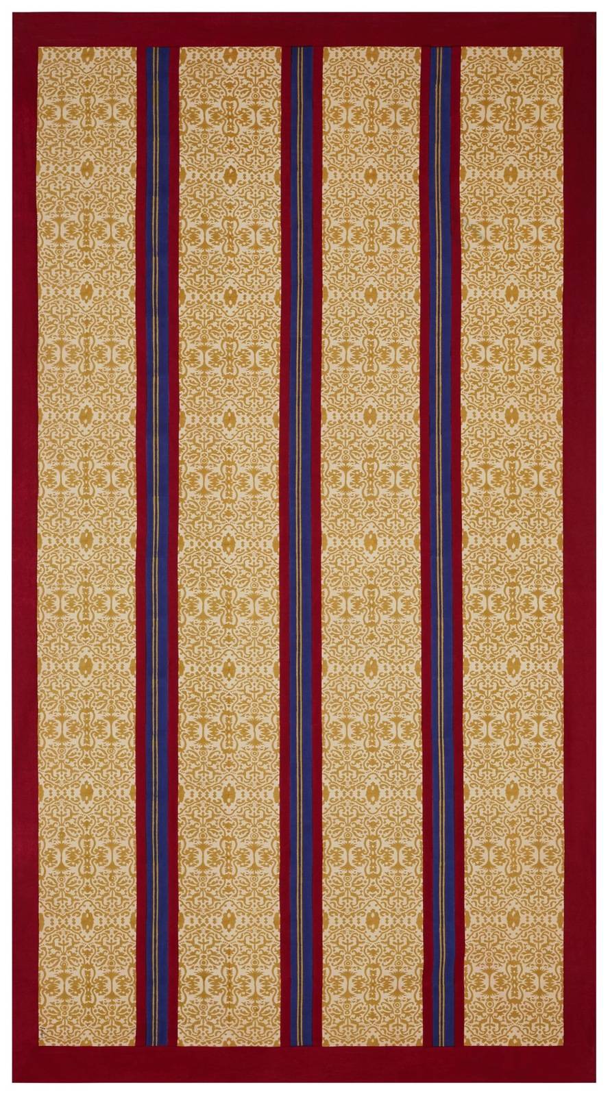 Lisa Corti telo cotone 180x350cm damask stripes chutney