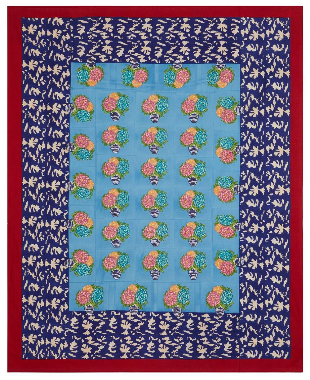 Lisa Corti telo cotone 220x270cm lisa corti x la minervetta blue pot sky Vendite stagionali