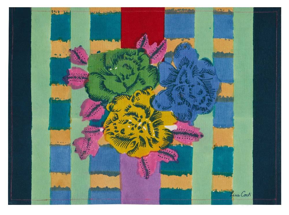 Lisa Corti tovaglietta cotone 35x48cm ankara aqua Offerte stagionali